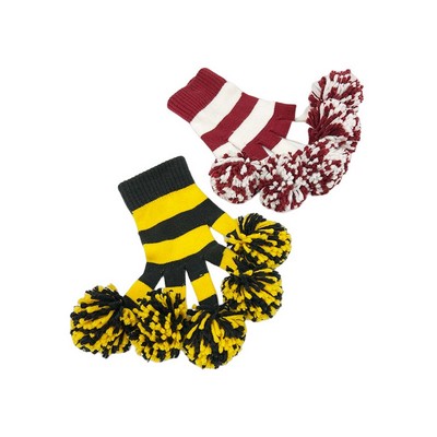 Knitted Pom-pom Gloves For Cheerleaders Magic Performance Gloves